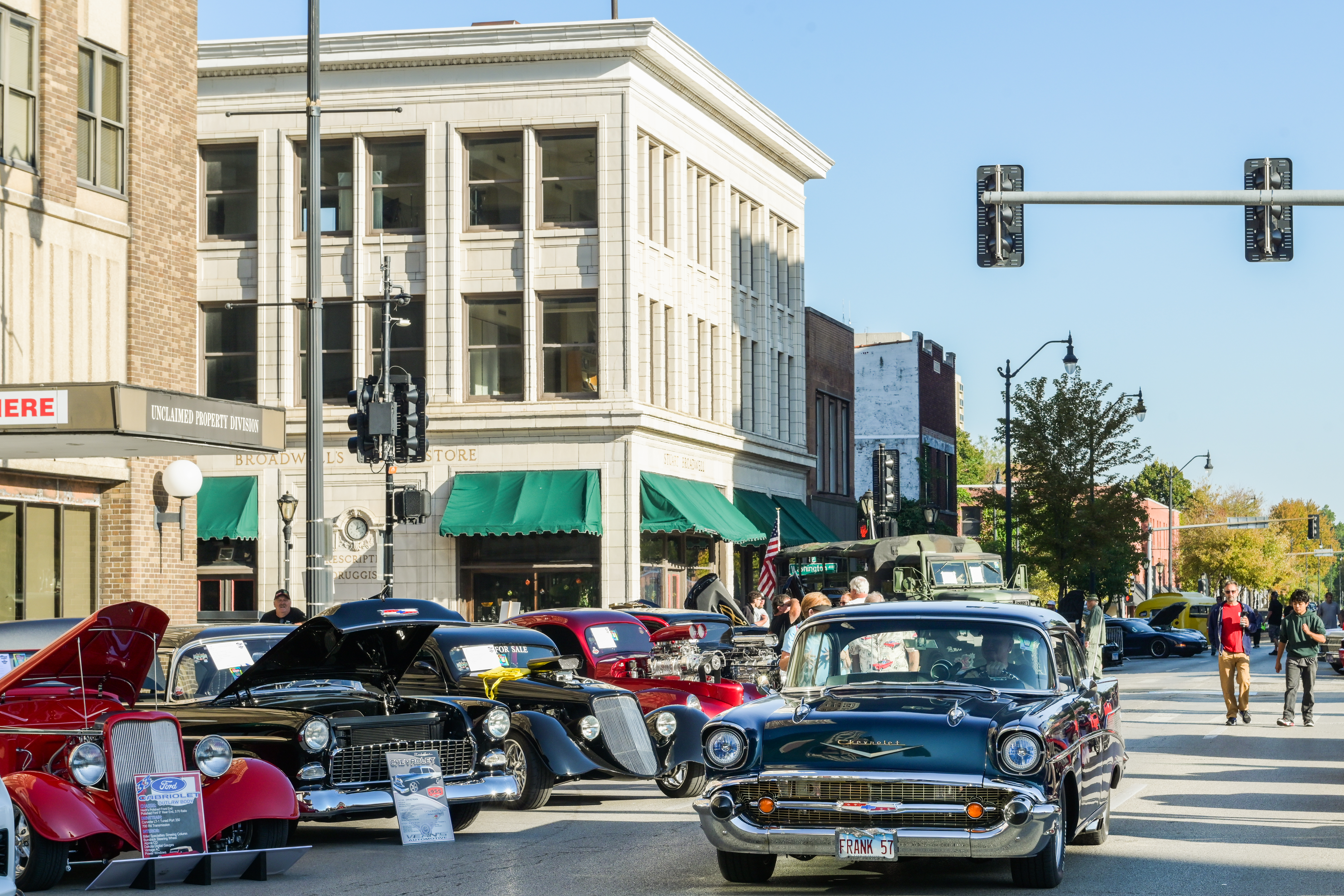 Abe Lincoln Car Show downtown Springfield Illinois street scene