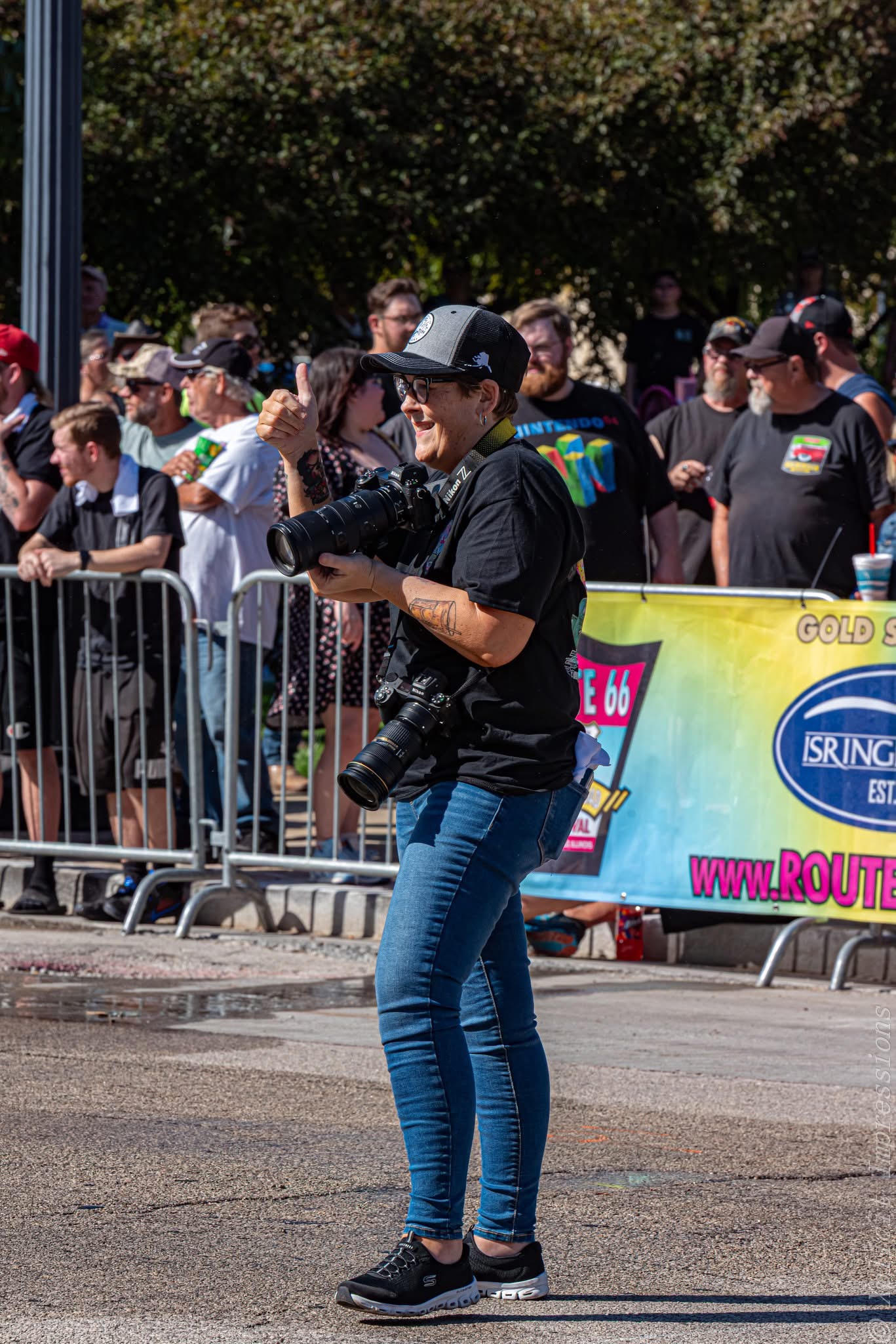 Mindy Pastrovich shooting the Abe Lincoln Car Show